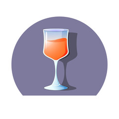 Orange juice cocktail in glass