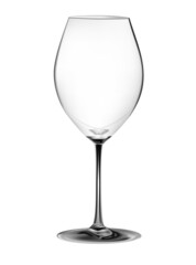 Realistic glass wine on a white background.