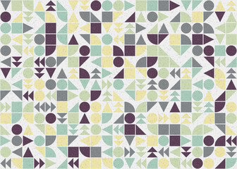 Abstract Geometric Pattern generative computational art illustration