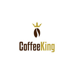 coffee king logo design vector. logo template