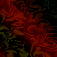 tessuto satin raso  sfumatura verde rosso