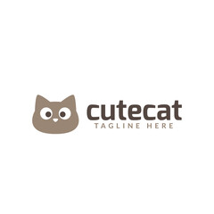 cat logo design vector. logo template