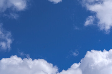Heavenly clouds background. Blue sky summer