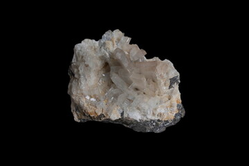 Barite isolated on black background 