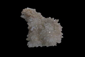 Calcite isolated on black background 