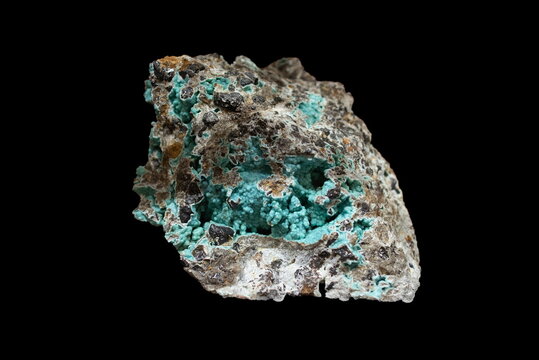 Photo of Fluorapatite isolated on black background 