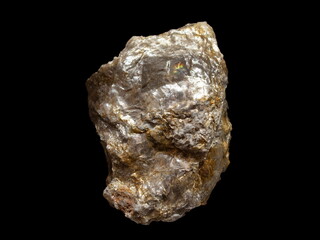 Sericite isolated on black background 