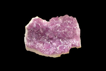 Fluorite on black background