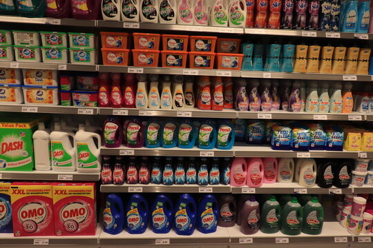 Haarlem, the Netherlands - October 17th, 2021: Laundry detergents