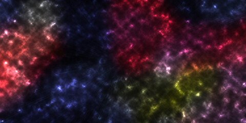 Space background. Color nebula with shining stars and star rays