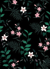seamless floral pattern with flowers