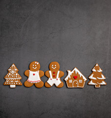 Christmas Gingerbread Cookies Family concept