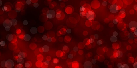 Dark Green, Red vector background with spots.