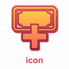 Obraz premium Gold Donation and charity icon isolated on white background. Donate money and charity concept. Vector