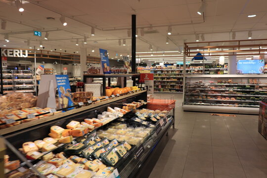 IJmuiden, the Netherlands -  October 16th 2021: supermarket interior