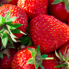 Strawberries background. Strawberry. Food background. Strawberry - full frame