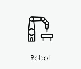 Robotic surgery vector icon. Editable stroke. Symbol in Line Art Style for Design, Presentation, Website or Apps Elements, Logo. Pixel vector graphics - Vector