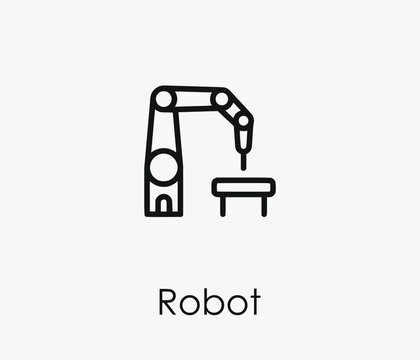 Robotic Surgery Vector Icon. Editable Stroke. Symbol In Line Art Style For Design, Presentation, Website Or Apps Elements, Logo. Pixel Vector Graphics - Vector