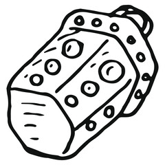 hand drawn Christmas tree decoration in doodle style