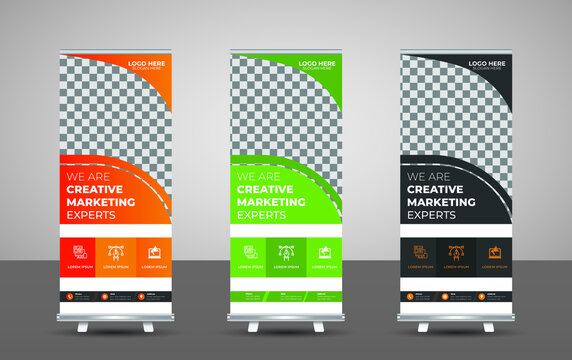 corporate roll up banner, set up roll up banner, stand banner, x- banner, the retractable banner vector file