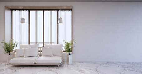 Sofa furniture and mockup modern room design minimal.3D rendering