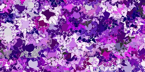 Obraz na płótnie Canvas Light Purple vector background with triangles.
