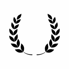 Obraz premium Laurel wreath - symbol of victory and power flat vector icon for apps and websites