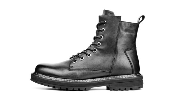 Black boots isolated on white