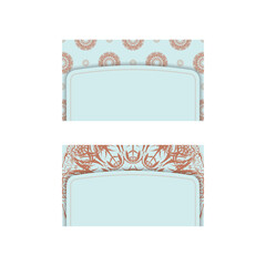 An aquamarine greek coral pattern business card for your personality.