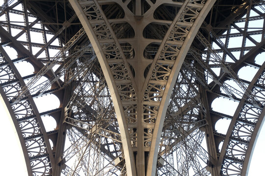 Eiffel tower structure close up