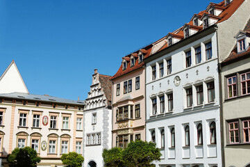 Fototapeta na wymiar Naumburg an der Saale Fassaden am Marktplatz