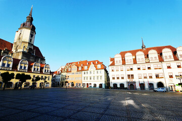 Fototapeta premium Naumburg an der Saale Amtsgericht, Stadtkirche St. Wenzel, Rathaus