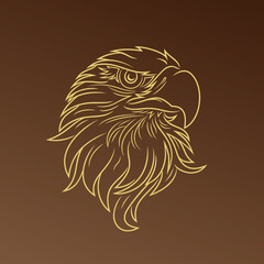 Eagle head vector image
