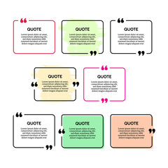 Set of quote box frames