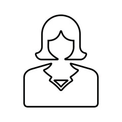 Businesswomen, woman line icon. Outline vector vector.