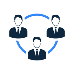 Communication, connection, team icon. Simple editable vector design isolated on a white background.