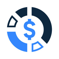 Fototapeta premium Diagram, pie chart icon. Simple editable vector illustration.