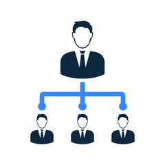 hierarchy, leader icon. Simple editable vector design isolated on a white background.
