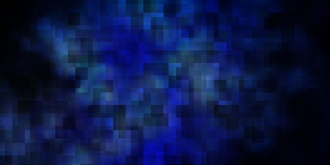 Dark BLUE vector background with rectangles.
