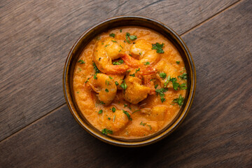Prawns or shrimp or zinga masala curry