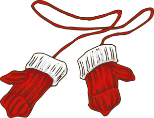 Red Christmas Mittens