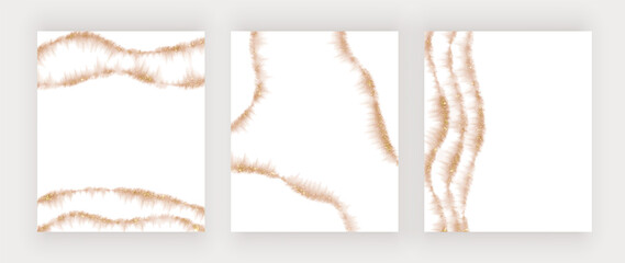 Rose gold watercolor brush stroke glitter lines
