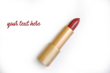 beautiful lipstick on white background