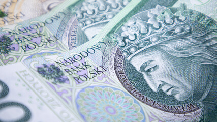 Polish currency banknotes, Polish zloty, PLN 100  100 zl, - obrazy, fototapety, plakaty