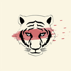 banner background new year 2022 year of the tiger watercolor