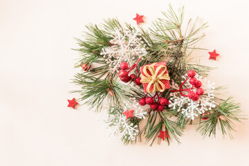 Merry Christmas greeting card isolated background