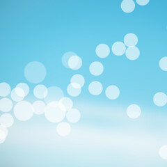 Blue sky abstract blured background with bubbles
