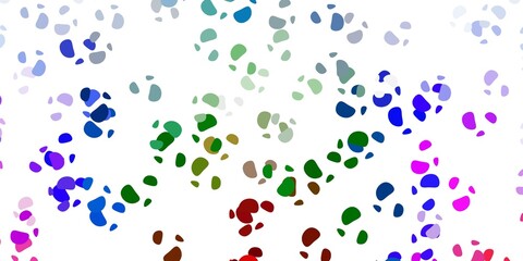 Light multicolor vector texture with memphis shapes.