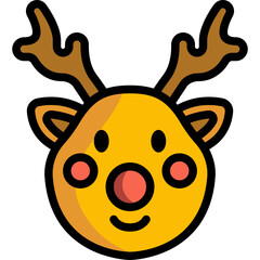 reindeer line icon
