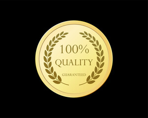 Gold medals, quality awards with laurels.